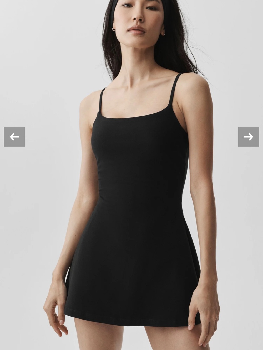 Alo Yoga Alosoft Black Tennis Dress XS